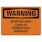 Signmission OSHA Sign, Keep This Area Clear Of Combustible Materials, 14in X 10in Decal, 10" W, 14" L, Landscape OS-WS-D-1014-L-12225 - alternate 1
